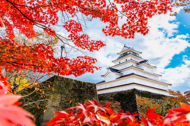 会津若松市の「鶴ヶ城（若松城）」が有名な、福島県の地価は？（出所：PIXTA）