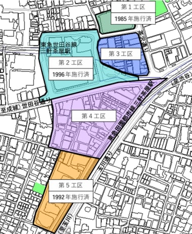 三軒茶屋周辺の再開発