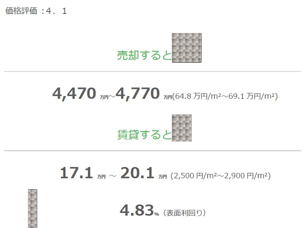 B社の査定書