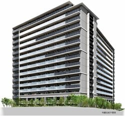 ローレルコート大阪城公園の外観予想完成図