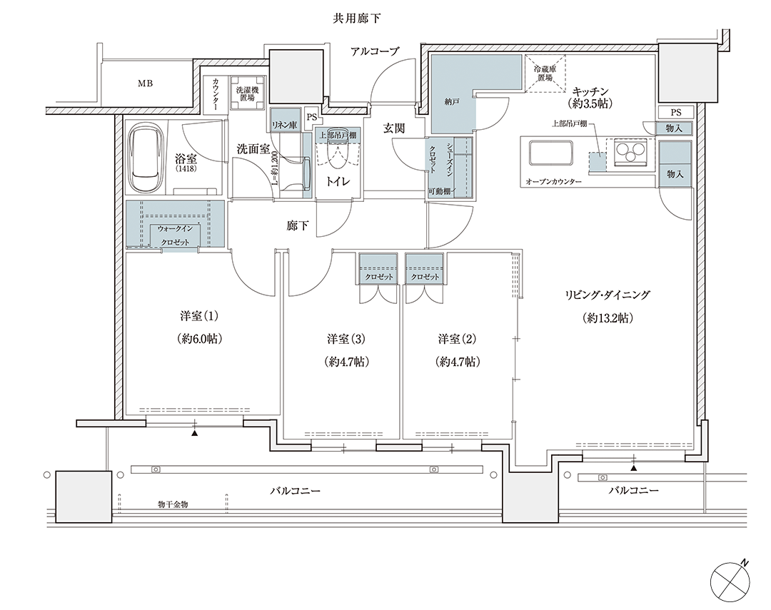先行間取り・関電不動産開発ホームページ資料請求者限定サイトより