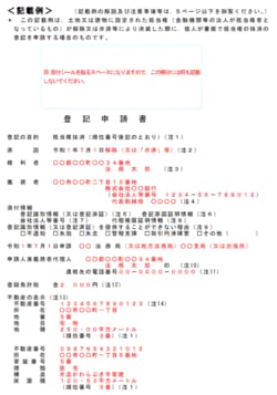 抵当権抹消登記申請書の見本