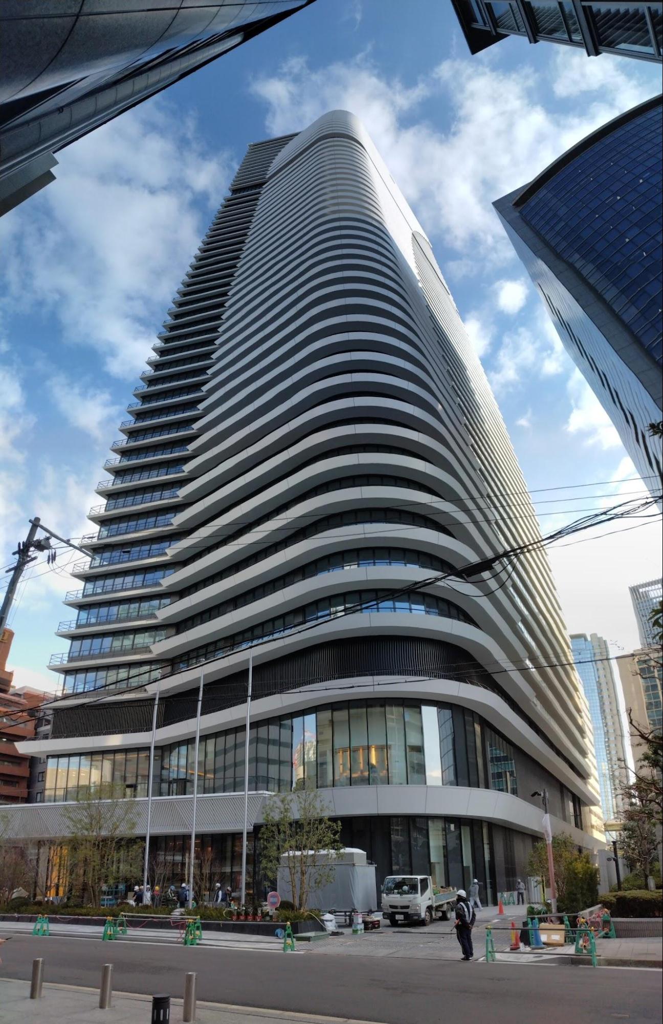 ＜キャプション＞完成に近い「Brillia Tower 堂島」現地（筆者撮影）