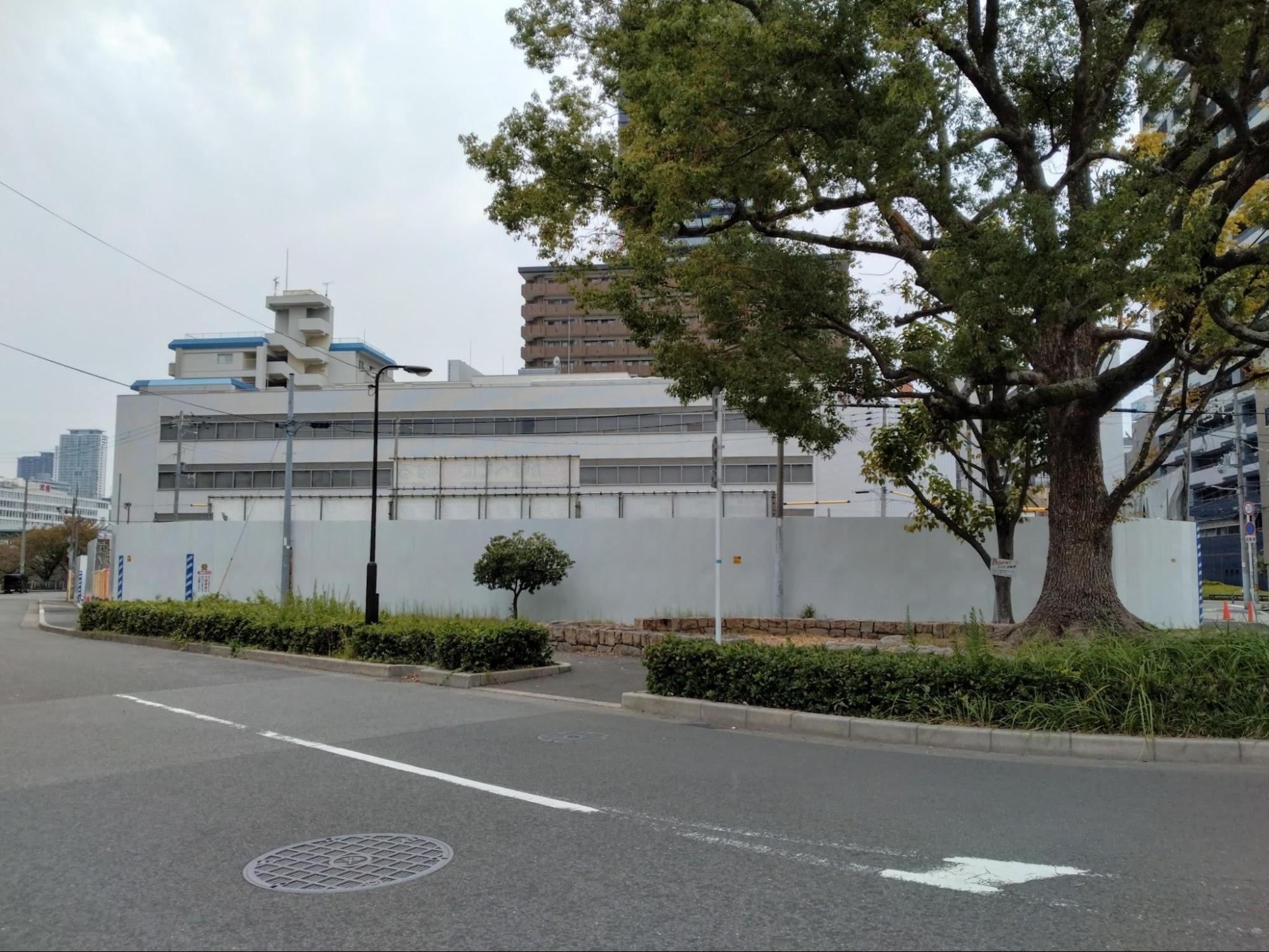 （仮称）パークタワー大阪天満プロジェクト」現地東側（筆者撮影）