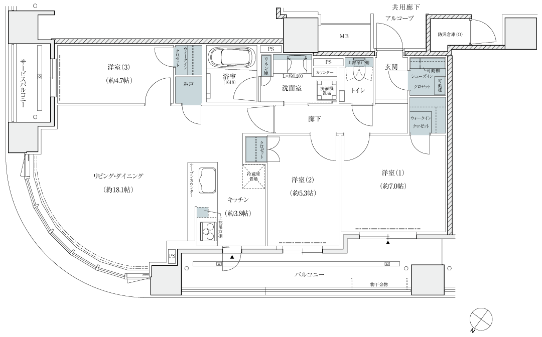 先行間取り・関電不動産開発ホームページ資料請求者限定サイトより