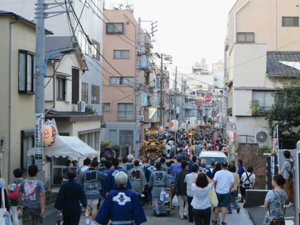 赤城神社の祭りの神輿