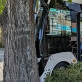 ＜事故の瞬間映像！＞ 東京都八王子市で自動運転バス実証実験中に記者が事故に遭遇！