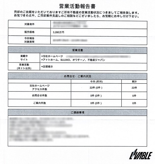 東急リバブルの営業報告書