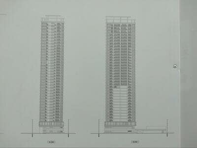 「（仮）ブランズタワー大阪梅田（中崎）」の現地計画看板より（筆者撮影）