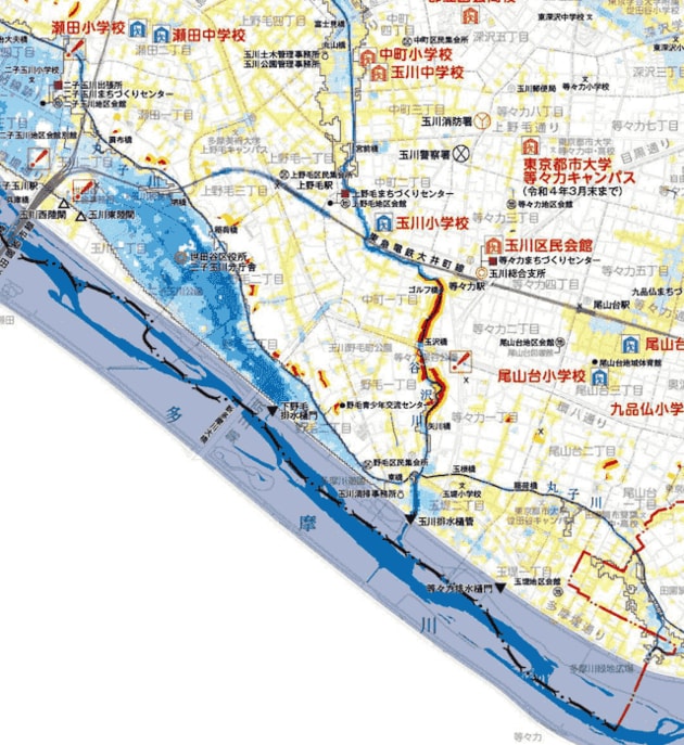 玉川地域ハザードマップ