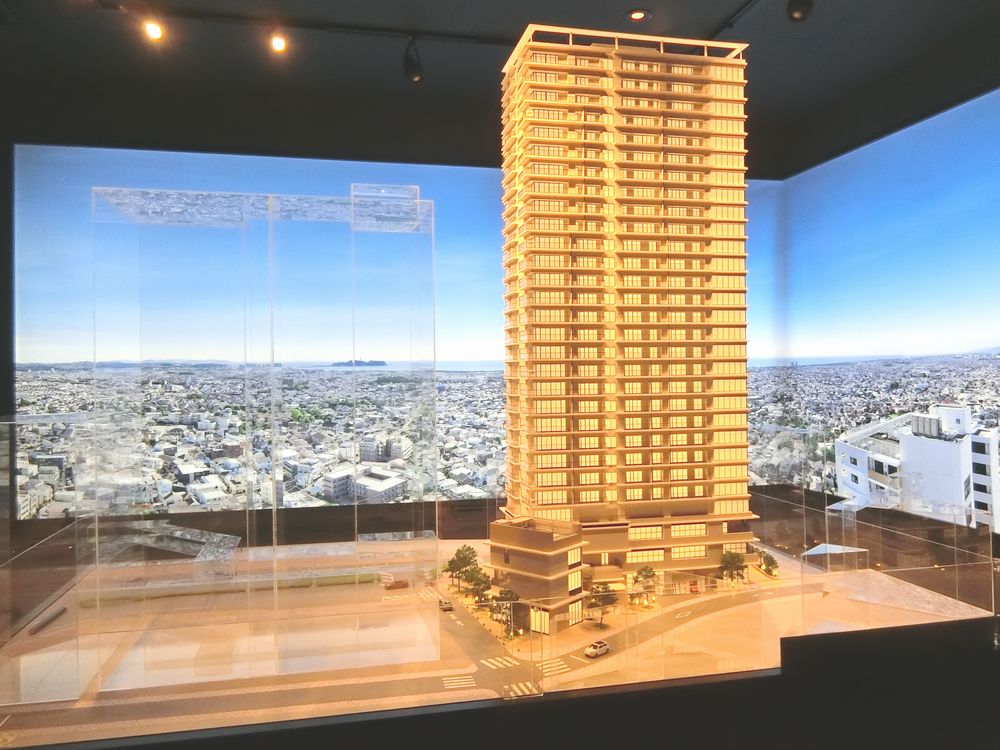 THE TOWER 湘南辻堂の完成予想模型（筆者撮影）
