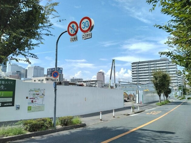 「ローレルコート大阪城公園」建設予定地の東側