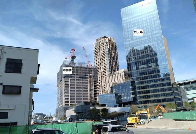 「グラングリーン大阪 THE NORTH RESIDENCE」南側からの現地の様子、2024年4月時点（筆者撮影）2024/4
