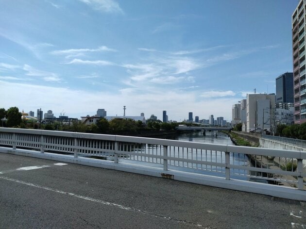 「ローレルコート大阪城公園」建設予定地から開発エリア方面を撮影