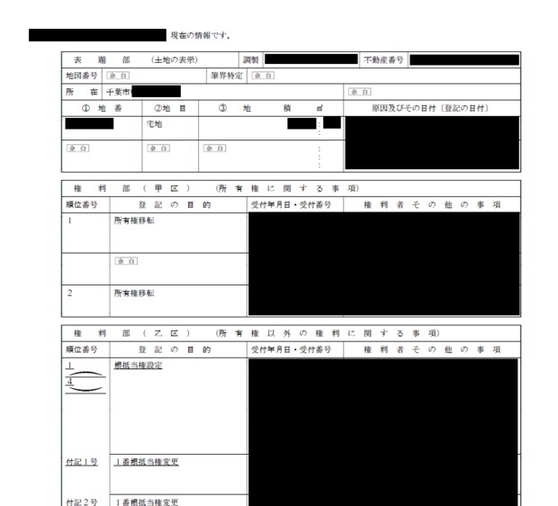 登記簿の権利部の甲区欄を見れば現在の所有者がわかる