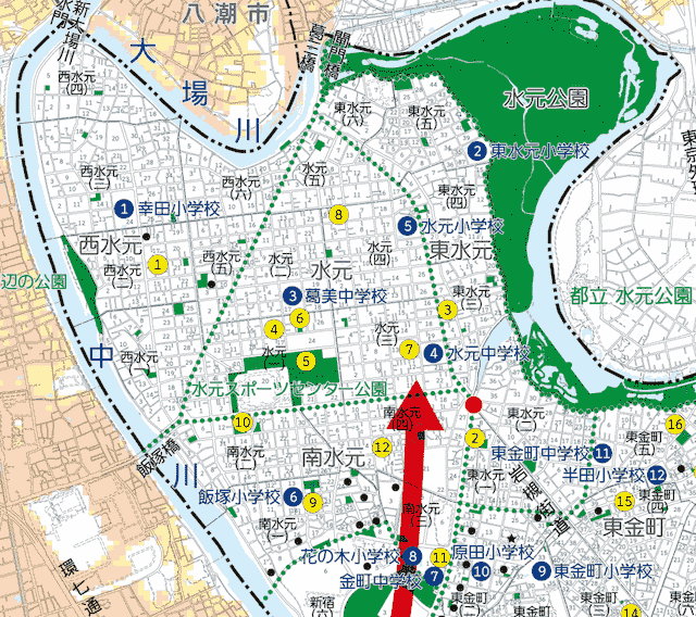 水元地域ハザードマップ