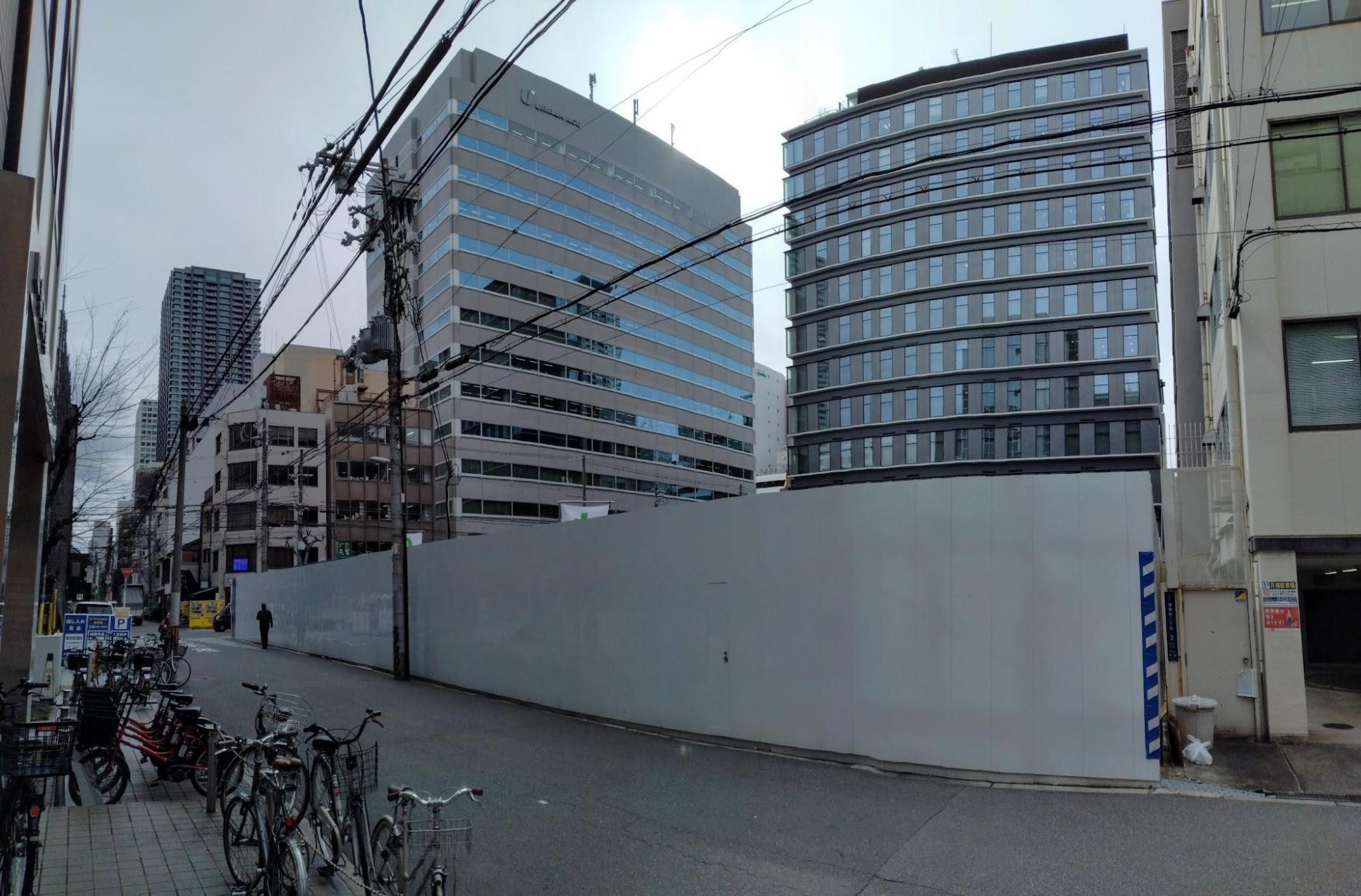 「(仮称)大阪市中央区平野町2丁目計画」現地北東側より
