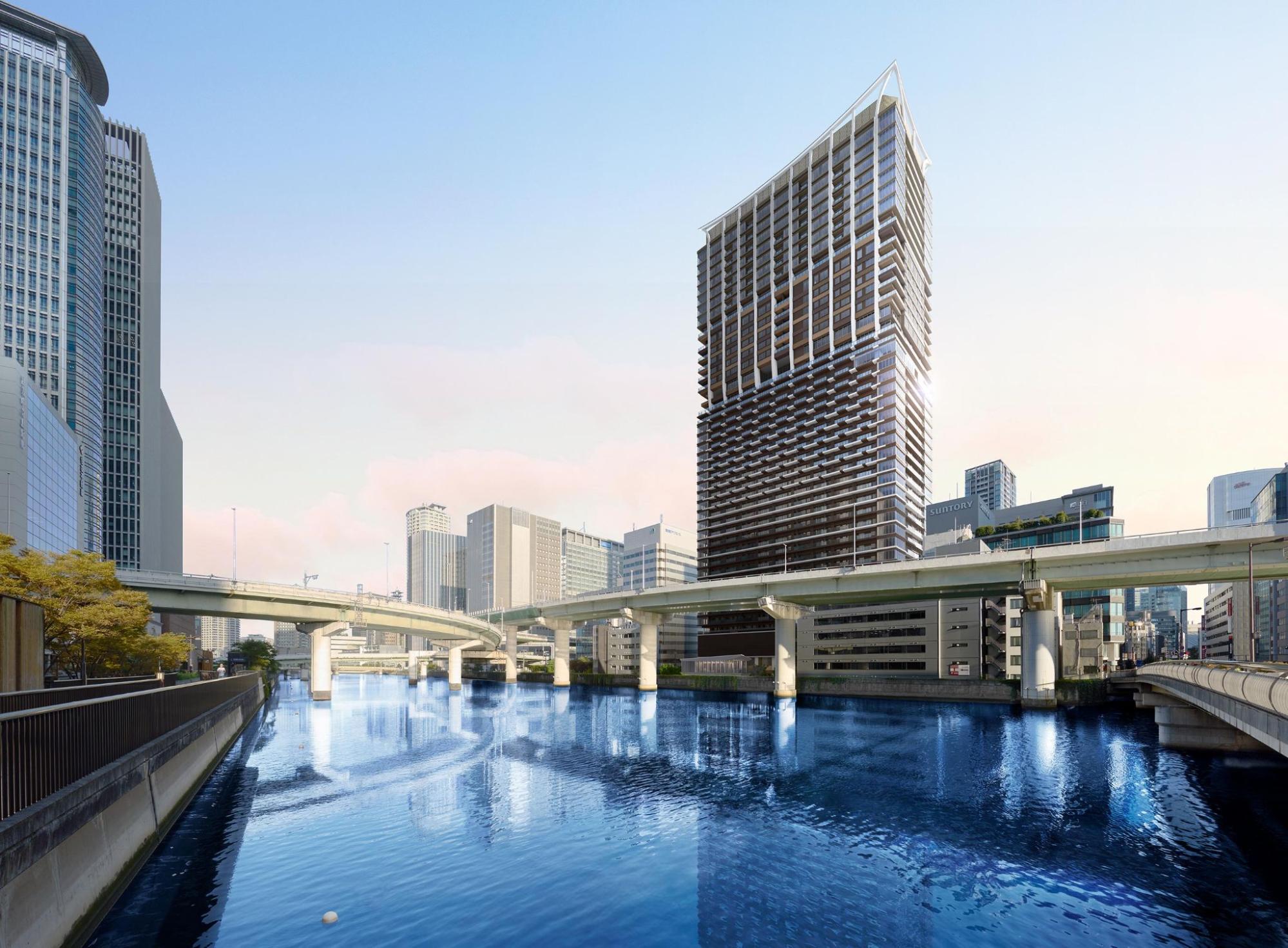 「パークタワー大阪堂島浜」の完成予想CG（出典：公式ホームページより）
