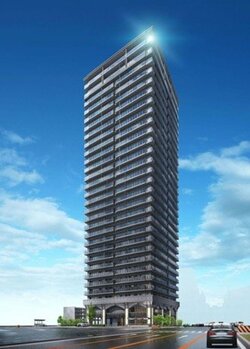 「ザ・ファインタワー名古屋今池」の完成外観イメージ