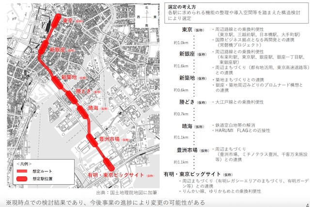 出典：都心部・臨海地域地下鉄構想　事業計画検討会「事業計画案」