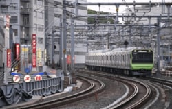 台東区を走るJR山手線