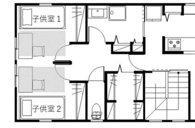 間取り改善例：床に置く家具やモノは間取り図に書きこもう