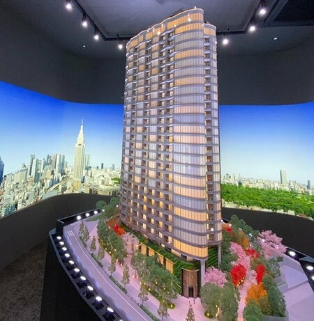 「パークコート神宮北参道　ザ タワー」完成予想模型