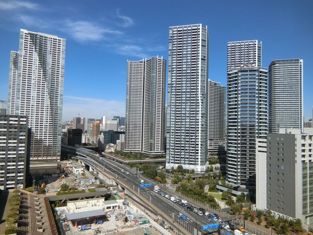 勝どきエリアのタワーマンション群（2024年2月　筆者撮影）
