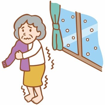 寒い部屋イラスト