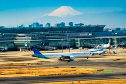大田区のランドマークとなった羽田空港（出典：PIXTA）