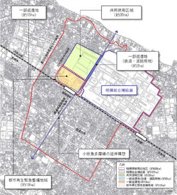 相模原駅周辺地区整備計画（相模原市HPより）