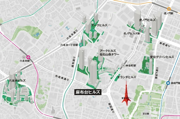 麻布台ヒルズのロケーション